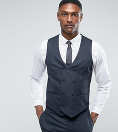 Синий фактурный жилет скинни ASOS TALL WEDDING - Синий