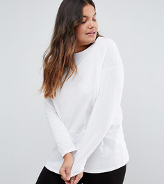 Oversize-футболка с длинными рукавами ASOS CURVE Ultimate - Белый