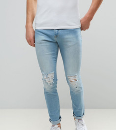 Выбеленные джинсы скинни Brooklyn Supply Co Dumbo - Синий