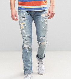 Джинсы слим с оранжевым ярлыком Levis 505C - Синий