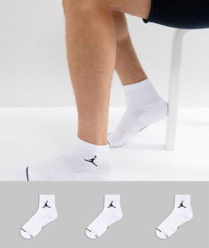 3 пары белых носков Nike Jordan SX5544-100 - Белый