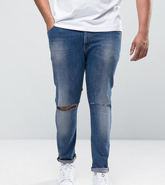 Супероблегающие рваные джинсы ASOS PLUS - Синий