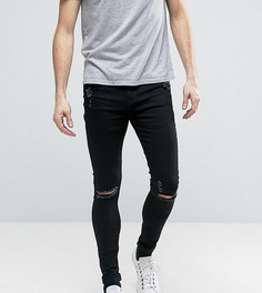 Обтягивающие джинсы скинни с потертостями Brooklyn Supply Co - Черный