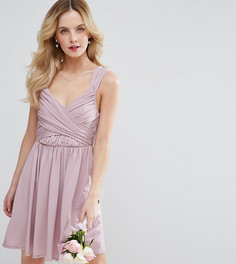 Платье мини с драпировкой ASOS PETITE WEDDING - Фиолетовый