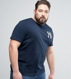 Удлиненная футболка Majestic PLUS New York Yankees - Темно-синий
