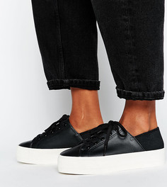 Кроссовки на платформе со шнуровкой ASOS DION - Черный