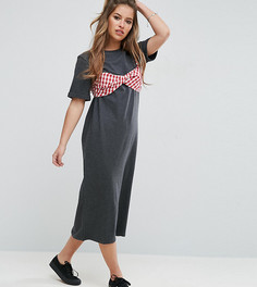 Платье-футболка макси ASOS PETITE - Серый