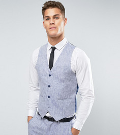 Льняной жилет скинни Only & Sons - Темно-синий