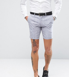 Льняные шорты скинни Only & Sons - Темно-синий