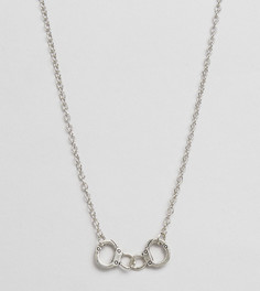 Ожерелье с подвеской в форме наручников Reclaimed Vintage - Серебряный