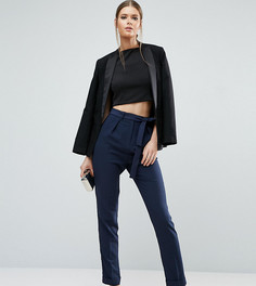 Тканые брюки‑галифе с поясом оби ASOS TALL - Темно-синий
