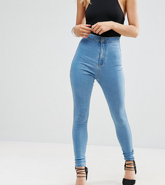 Эластичные джинсы скинни с завышенной талией Missguided Petite Vice - Синий
