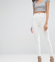 Укороченные эластичные джинсы скинни с завышенной талией Missguided Tall Vice - Белый
