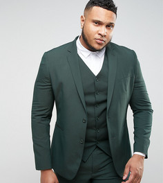 Зеленый приталенный пиджак ASOS PLUS - Зеленый