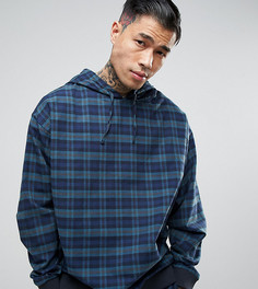 Oversize-худи в клетку ASOS - Темно-синий