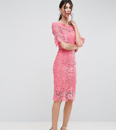 Кружевное платье‑футляр с широким вырезом Paper Dolls Tall - Розовый