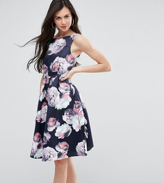 Плиссированное платье миди с цветочным принтом для выпускного Y.A.S Studio Tall Liana - Мульти