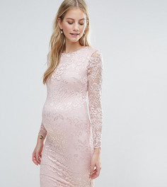 Кружевное облегающее платье Queen Bee - Розовый