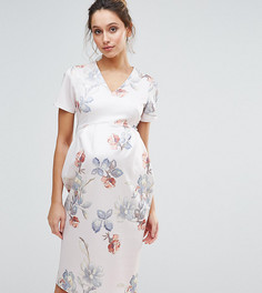 Платье-футляр с цветочным принтом Hope & Ivy Maternity - Серый