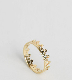 Кольцо в виде короны из позолоченного серебра ASOS - Золотой