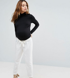 Брюки-галифе с поясом ASOS MATERNITY - Белый