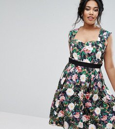 Платье для выпускного с цветочным принтом Paper Dolls Plus - Мульти