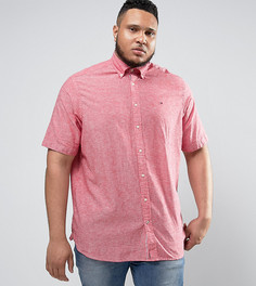 Красная рубашка на пуговицах с короткими рукавами Tommy Hilfiger PLUS - Красный