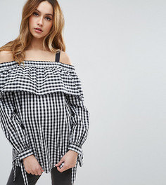 Топ в клеточку с контрастными бретельками ASOS Maternity - Мульти