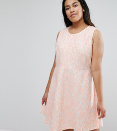 Короткое приталенное кружевное платье AX Paris Plus - Розовый