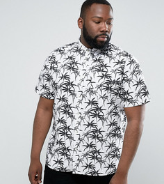 Рубашка с пальмовым принтом D-Struct PLUS Random - Белый