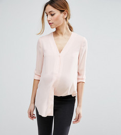 Блузка для беременных с V‑образным вырезом ASOS Maternity - Розовый