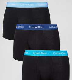 3 боксеров-брифов с заниженной талией Calvin Klein - Черный