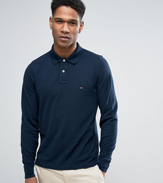 Темно-синее поло из пике с длинными рукавами и логотипом Tommy Hilfiger эксклюзивно для ASOS - Темно-синий