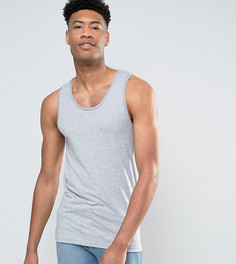 Серая меланжевая обтягивающая майка ASOS TALL - Серый