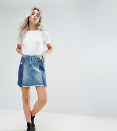 Деконструированная джинсовая мини-юбка с необработанным краем Urban Bliss Petite - Мульти