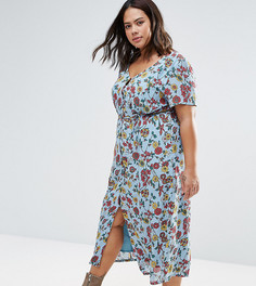 Чайное платье на пуговицах Alice & You - Синий