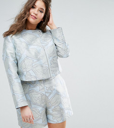 Жаккардовая куртка с цветочным узором ASOS CURVE - Мульти