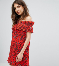 Свободное платье с широким вырезом и принтом пейсли Missguided - Красный