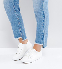 Кроссовки на шнуровке для широкой стопы New Look - Белый