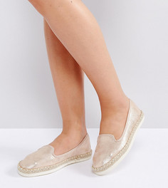 Эспадрильи цвета металлик для широкой стопы New Look - Розовый