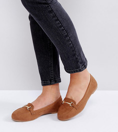 Лоферы для широкой стопы с пряжкой New Look - Рыжий