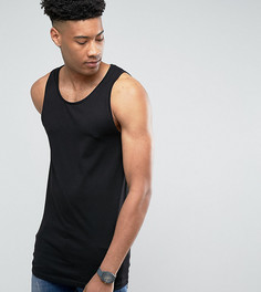 Длинная черная обтягивающая майка ASOS TALL - Черный