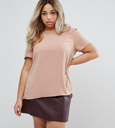 Блузка с короткими рукавами и пуговицами на спине Junarose - Рыжий