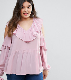 Блузка с оборками ASOS CURVE - Фиолетовый