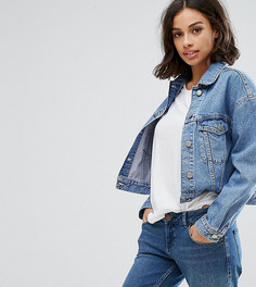 Синяя выбеленная джинсовая куртка ASOS PETITE - Синий