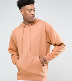 Оверсайз-худи розового цвета с контрастным краем ASOS TALL - Розовый