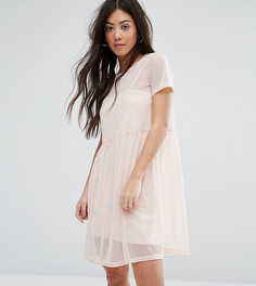 Сетчатое свободное платье New Look Petite - Розовый