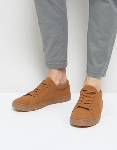 Светло-коричневые замшевые кроссовки на шнуровке ASOS - Рыжий