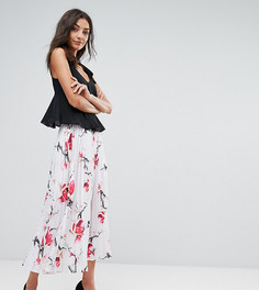 Плиссированная юбка миди с принтом Y.A.S Tall - Мульти