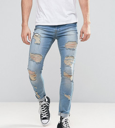 Светлые джинсы с рваной отделкой Brooklyn Supply Co Grunge - Синий